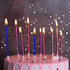 12 Count Long Thin Red Birthday Cake Candles in Holders for Birthday Wedding Party Cupcake Decorations Tall Candle...