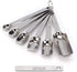 2lbDepot Measuring Spoons Set of 7 Includes Bonus Leveler, Premium, Rust Proof, Heavy Duty, Chrome Plated, Stainless Steel Metal, Narrow, Long Han...