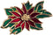 LUX ACCESSORIES Holiday Festive Christmas Xmas Floral Holly Brooch Pin...