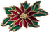 LUX ACCESSORIES Holiday Festive Christmas Xmas Floral Holly Brooch Pin...