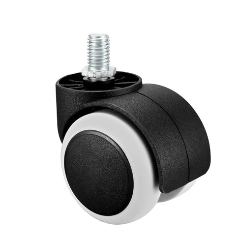 uxcell Office Chair Casters Wheels 2 Inch PU Twin Wheel M10x14mm Threaded Stem Rotate Caster White...