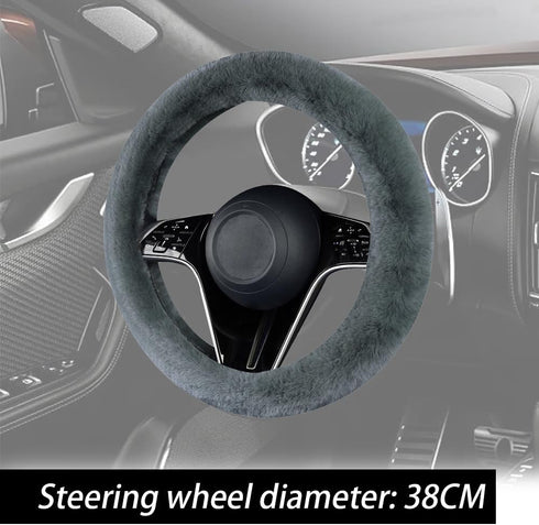 Steering Wheel Cover, Anti-Slip Universal Steering Wheel Cover, Fluffy Steering Wheel Cover, Non-Slip Car Steering Wheel Decoration Automotive Int...