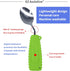 Adaptive Spoon Easy to Hold for Independent Eating, Weighted Utensils for Hand Tremors (Green Spoon Right Hand)...