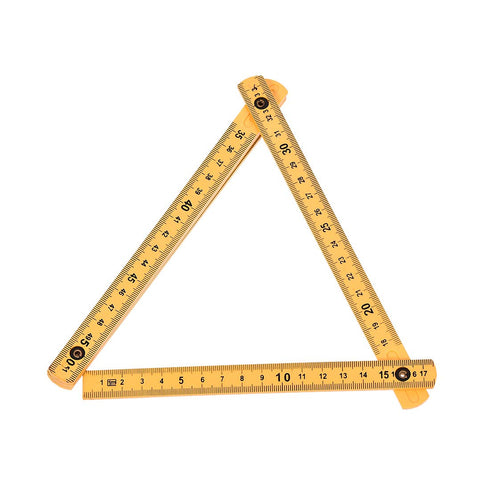 uxcell Folding Ruler 100cm 6 Fold Metric Measuring Tool ABS for Woodworking Engineer Yellow...