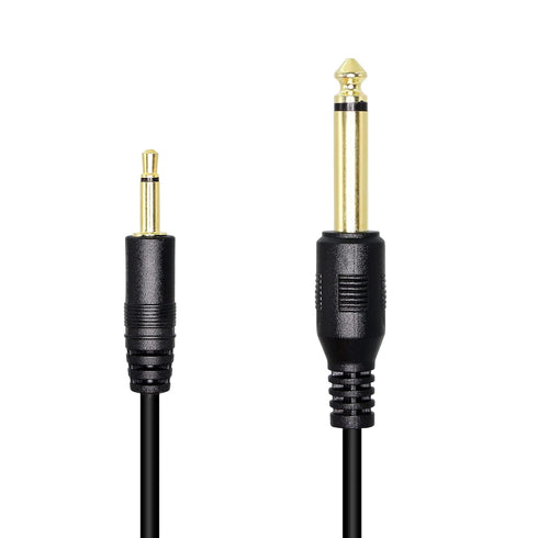 RIIEYOCA 1/8" to 1/4" TS Cable, Gold Plated 3.5mm Mono Male to 6.35mm Mono Male Audio Cable for Amplifier, Speaker,Guitar(2m/6.56ft)...