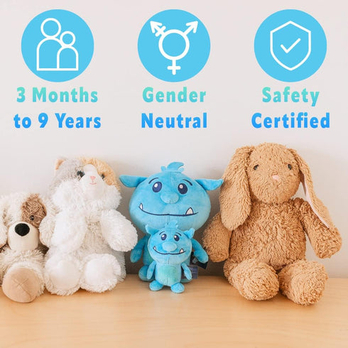 Mint Bucket Chomphogs on Guard Gift Set for Kids Scared of The Dark - Storybook and Bedtime Buddy - Cuddly Stuffed Animals - Kids Finally Sleep Al...