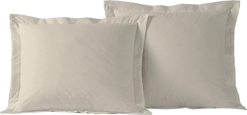 TODAY'S HOME Tailored Bed Pillow Shams, Cotton Blend Design, Standard, Ivory, 2-Pack...