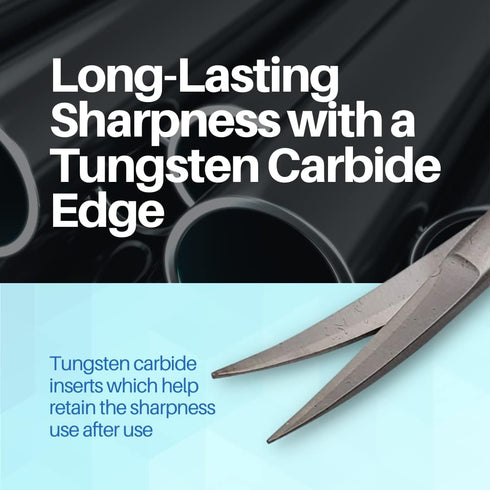 Scissors Curved 5 inches with tungsten carbide inserts Gold Plated handle extra sharp ARTMAN BRAND...