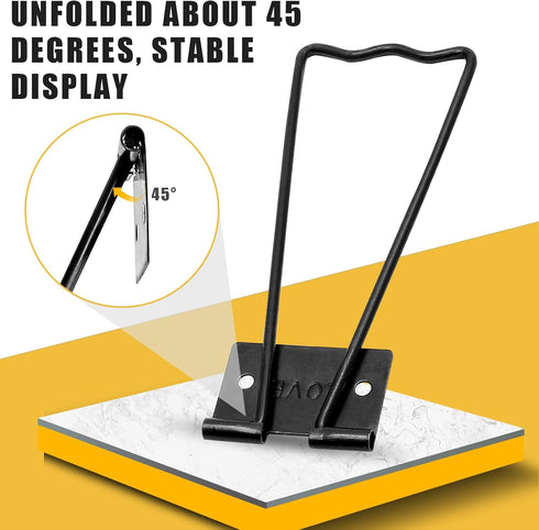 6 Pcs Picture Frame Easel Back Stand,4.52 Inch Iron Picture Frame,Photo Craft Art Backs Stand with Screws & Screwdriver(Black)...