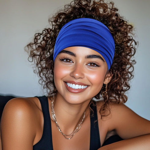 Woeoe Headbands for Women, Wide Headband for Women, Stretchy Workout Hair Bands, 4-Pack, Black, Bow Style...