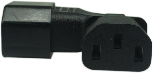 Cerrxian Left Angle IEC 320 C14 3 Pin Male to C13 Female PDU PSU UPS Power Extension Adapter Receptacle for LCD LED TV Wall Mount...