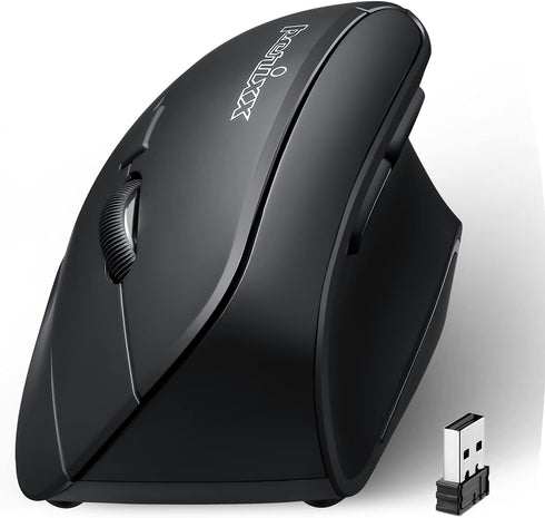 Perixx PERIMICE-715II Wireless Ergonomic Vertical Mouse - 2.4 G - 800/1200/1600 DPI - Right Handed Natural Ergonomic Vertical Design...