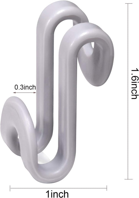 Mlici Connector Hooks Hanger Extenders for Velvet Hangers Coat Clothes Garment, Mini Cascading Velvet Hangers with Hooks, Heavy Duty Huggable Hang...