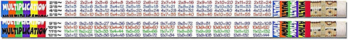 Musgrave Multiplication Tables Motivational Pencils, Pack of 12 (MUS2348D)...