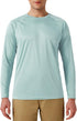 Men's UPF 50+ Rash Guard Swim Shirt Long Sleeve Moisture Wicking Quick Dry Lightweight Wrinkle-resistant Fishing Running, Light Green, Small...