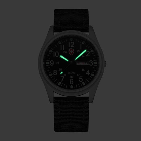 Gosasa Unisex Military Watches Sport Textile Nylon Strap Stylish Men Watch Luminous Fashion Watches Analog Display Quartz Waterproof Casual Wristw...