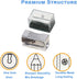 WEKOL Metal Dual Pencil Sharpener Aluminum alloy Manual Sharpeners with Acrylic Cover,4Pcs Sharpener Blades Included,Silver...