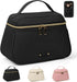 RAINSMORE Travel Makeup Bag Large Make Up Bag Waterproof Cosmetic Bag with Separate Brushes Slot Toiletry Bag for Women Portable Cosmetic Case Pou...