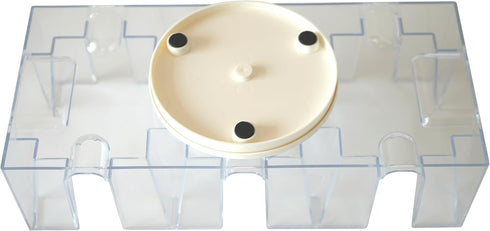 DNB Revolving Playing Card Tray - 9 Deck Plastic Rotating Canasta Card Holder...