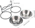 Anti-Slip Dog Bowls, 2 Pack Stainless Steel Dog Bowl Hanging on Cage, Pet Water and Food Bowls for Cats and Dogs, Dry and Wet Foods, with Non-Slip...