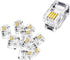 RJ9 4P4C 50 Micron Thick Gold Plating Telephone Handset Cord Plugs (12 Pack)...
