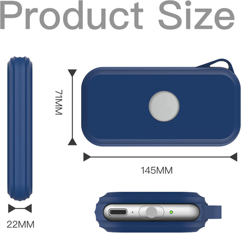 DamonLight Protective case for Apple Vision Pro Battery, Anti-Scratch Silicone Cable-Holder for Power Bank Acceeessoriees (Blue)......