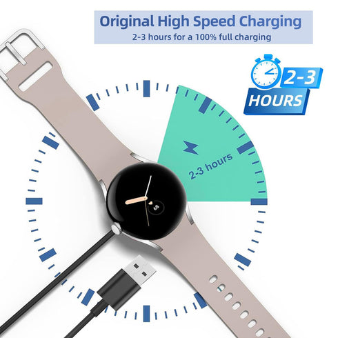 USB Watch Charger Cable for Google Pixel-Watch, Magnetic Replacement Charging Cable Cord Stand for Google Pixel Smartwatch, Black?3.3FT......