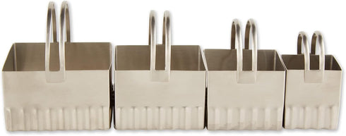 RSVP International Endurance Biscuit Cutters, Rippled Square Set of 4, Stainless...
