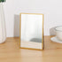 LONGSHENG - SINCE 2001 - Gold Vanity Makeup Mirror Table Desk Countertop Mirror Bathroom Shaving Make Up Mirror Home Decor-Rectangle...