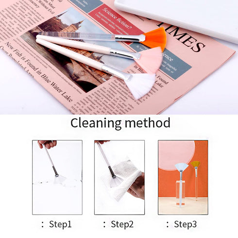 12 Pieces Fan-shaped Face Brushes Soft Makeup Mask Applicator Brushes Acid Facial Applicator Esthetician Brush Cosmetic Tools for Face Mask Skin C...