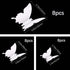 24pcs 3D Butterfly Removable Mural Stickers Wall Stickers Decal for Home and Room Decoration (White-24pcs)...