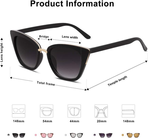 SOJOS Cat Eye Designer Sunglasses Fashion UV400 Protection Glasses SJ2052...