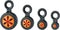 Hand Tool Attachment Slips, Easy Slide On Design, Connects to Tool Lanyards, Squids 3740, Variety Pack, 4-Pack,Black & Orange...