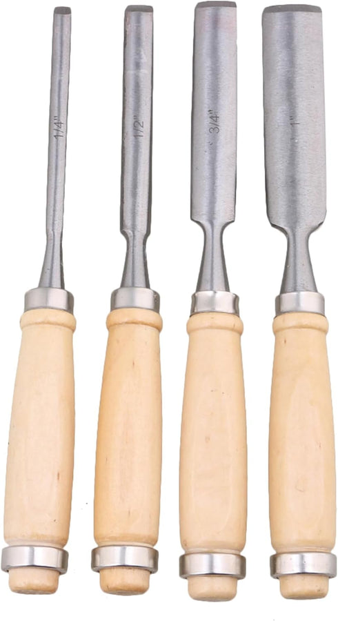 Semicircle Chisel Inner Edge Woodworking Gouge for Carpenter Wood Hand Chisel Tool Pack of 4...