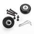 OwnMy 45mm x 18mm Luggage Wheels Replacements Set of 4 Mute Suitcase Replacement Wheels with Black Screws Axles Bearings, Rotatable Rubber Luggage...