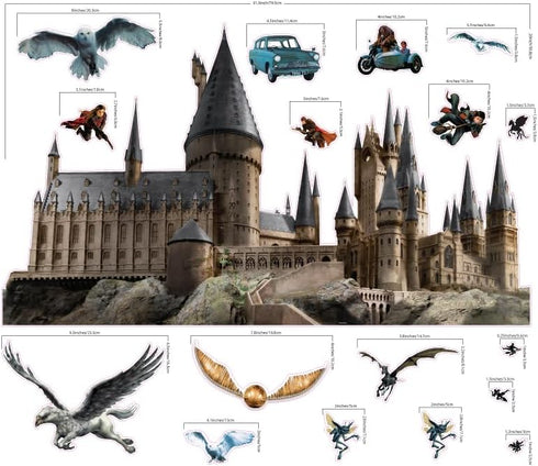 Conquest Journals Harry Potter Hogwarts Castle Window Cling Set, Official Imagery from The Wizarding World, Reusable, No Residue...