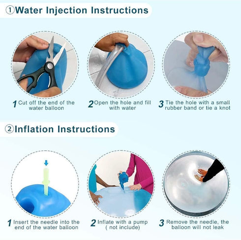 47'' Giant Bubble Ball for Kids Adults Inflatable Fun Toy Ball Water Injection Bubble Ball Balloons Beach Garden Ball Soft Rubber Ball for Outdoor...