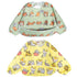 Little Dimsum Full Sleeved Feeding Bib 2 Pack,Baby & Toddler Waterproof Bib Apron,Food Protection Large Pocket Eating Smock 6-36 Months (Little Pu...