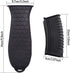 4 pcs Silicone Hot Handle Cover, Assist Pan Holder for Cast Iron Skillets and Traditional Pots - Black...