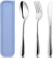 HANSGO 3PCS Portable Utensils Set with Case, Travel Cutlery Set Stainless Steel Utensils Reusable Silverware for Lunch Camping School Picnic Offic...