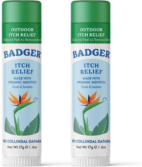 Badger Mosquito Bite Itch Relief, Organic Afterbite Insect Bite Treatment, Anti Itch Cream, Bug Bite Relief, Easy to Carry Travel Stick, 0.6 oz (2...