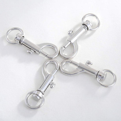 JSSHI Pack of 40 1.5" Metal Swivel Clasps Snap Lanyard Snap Hook Lobster Claw Clasp-On Keychain Ring Hook Clip for Keys, Lanyards (0.43" Inside Wi...