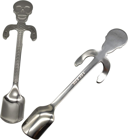 Maydahui 6PCS Skull Spoon 5 inch 18/10?304 ?Stainless Steel Hanging Teaspoons Coffee Tea Sugar Espresso Dessert Stirring Spoons Design for Hallowe...