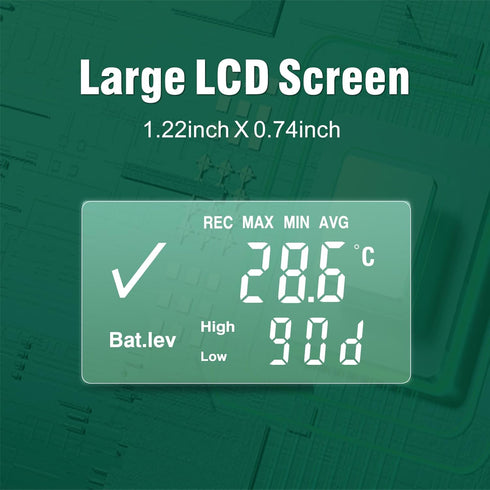 Freshliance Temperature Data Logger LCD Single Use with PDF Report 7Days 1Pack Fresh Tag1D...