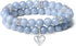DUQGUHO Heart Bracelet for Women Healing Crystals Bracelets 8mm Love Charm Bracelet for Women Natural Stone Stretch Beads Bracelet Gifts for Women...