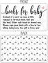 50 Sweet Heart Books for Baby Shower Request Cards - Baby Shower Invitation Inserts...