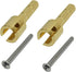 2 Pcs 970-0770 Stem Adapter with Screw for Faucet, Plumbing Equipment Replacement, Brass...