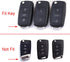 Royalfox(TM) 3 Buttons 3D Bling flip Folding Remote Key Fob case Cover for VW Volkswagen Jetta GTI Passat Golf Tiguan Touareg Beetle Multivan Sagi...