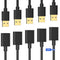 USB Extender Cord 7FT(5 Pack), USB 2.0 Extension Cable, USB A Male to Female, Compatible for USB Flash Drive, Hard Drive, Card Reader, Webcam, Pri...