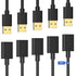 USB Extender Cord 7FT(5 Pack), USB 2.0 Extension Cable, USB A Male to Female, Compatible for USB Flash Drive, Hard Drive, Card Reader, Webcam, Pri...